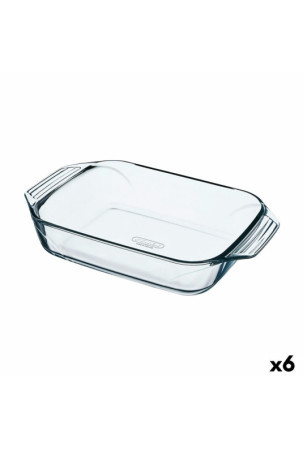 Orkaitės Indas Pyrex Irresistible Skaidrus stiklas Stačiakampis 31,5 x 19,7 x 6,4 cm (6 vnt.)