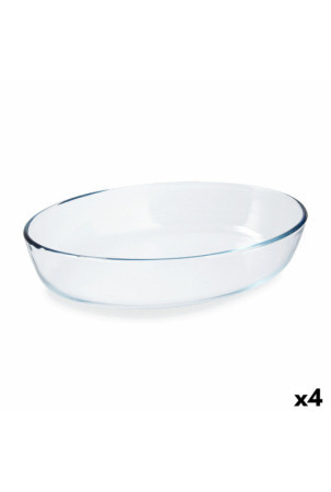 Orkaitės Indas Pyrex Classic Vidrio Skaidrus stiklas ovalus 30 x 21 x 7 cm (4 vnt.)