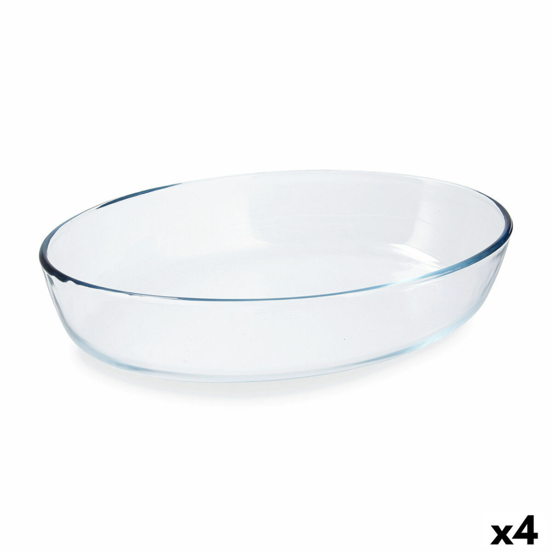 Orkaitės Indas Pyrex Classic Vidrio Skaidrus stiklas ovalus 30 x 21 x 7 cm (4 vnt.)