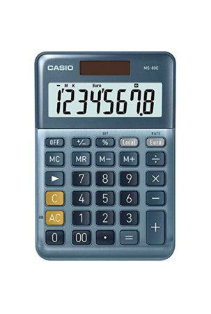 Skaičiuotuvas Casio MS-80E Mėlyna (10 vnt.)