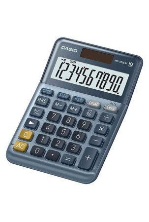 Skaičiuotuvas Casio MS-100EM Mėlyna (10 vnt.)