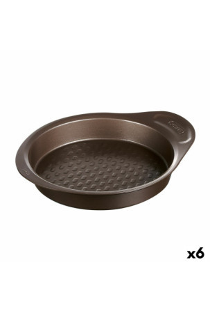 Pyrago kepimo forma Pyrex Asimetria Juoda Metalinis Apskritas Ø 26 cm 6 vnt.