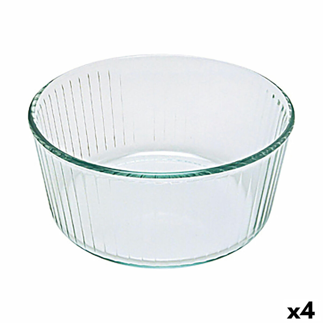 Orkaitė forma Pyrex Classic Suflė 21 x 21 x 10 cm Skaidrus stiklas (4 vnt.)