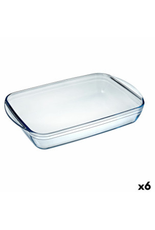 Serviravimo Lėkštė Pyrex Classic 4,6 L 40,3 x 26,3 x 7,3 cm Skaidrus stiklas (6 vnt.)