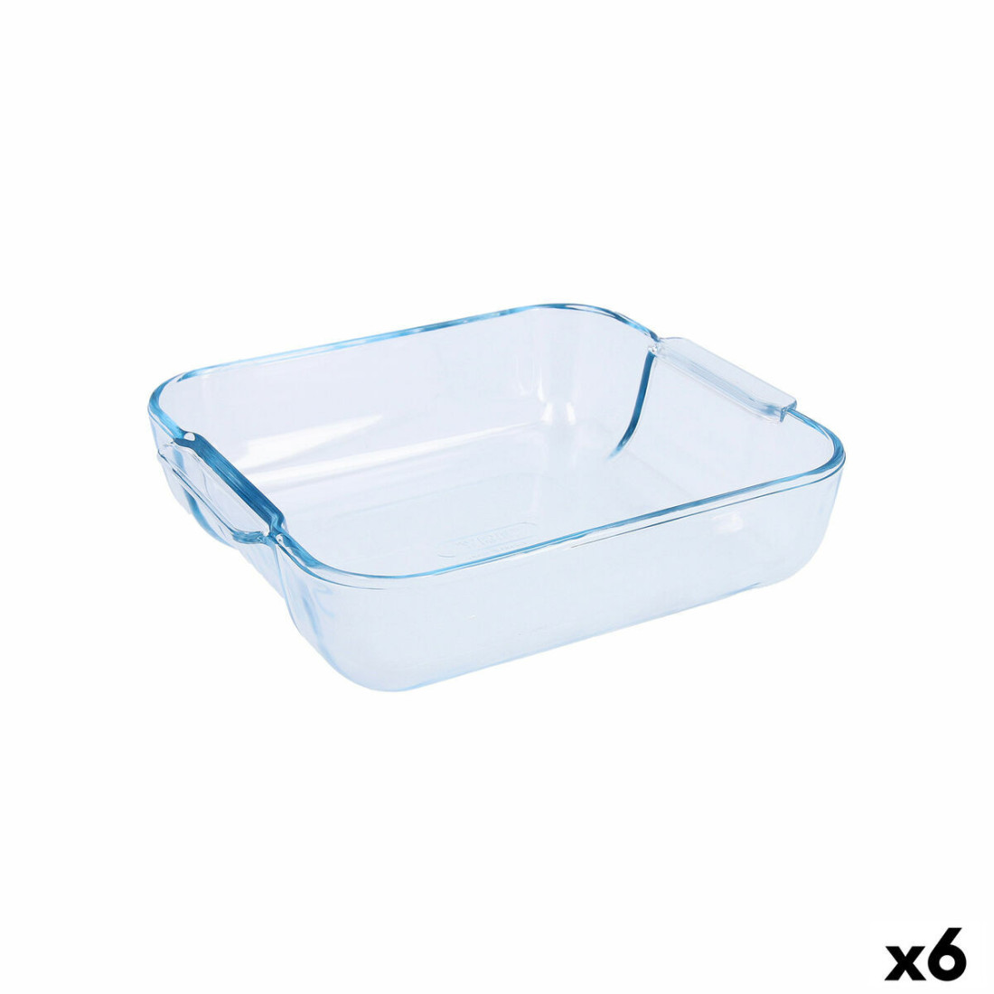 Serviravimo Lėkštė Pyrex Classic Kvadratai Skaidrus stiklas 25 x 22 x 6 cm (6 vnt.)