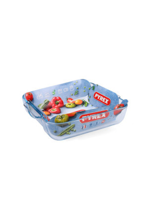 Serviravimo Lėkštė Pyrex Classic Kvadratai Skaidrus stiklas 25 x 22 x 6 cm (6 vnt.)