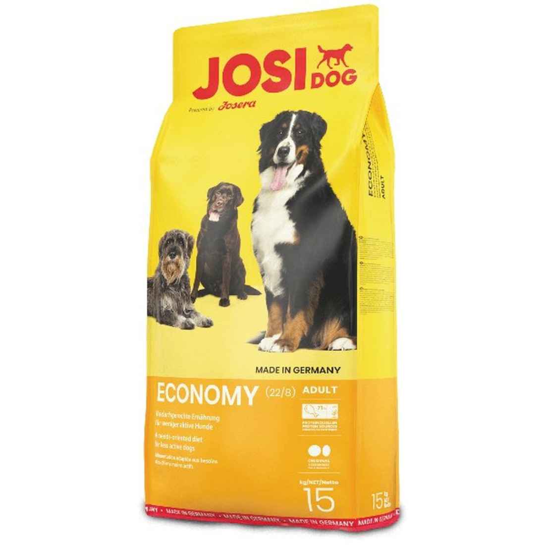 Pašarai Josera JosiDog Economy Suaugęs Daržovė Šernas 15 kg