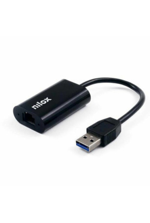 Kabelio adapteris Nilox Ethernet (RJ-45) USB-A