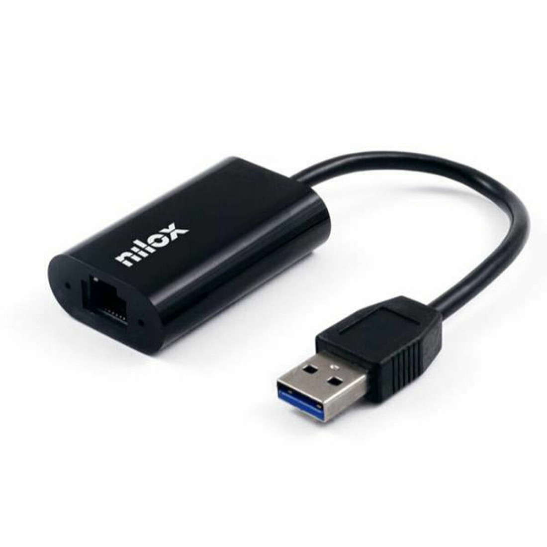 Kabelio adapteris Nilox Ethernet (RJ-45) USB-A