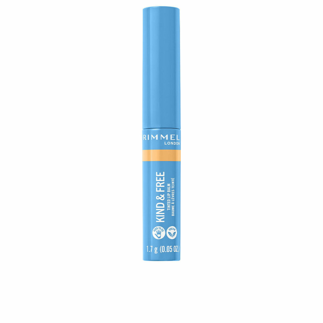 Spalvotas lūpų balzamas Rimmel London Kind & Free Nº 001-air storm (1,7 g)