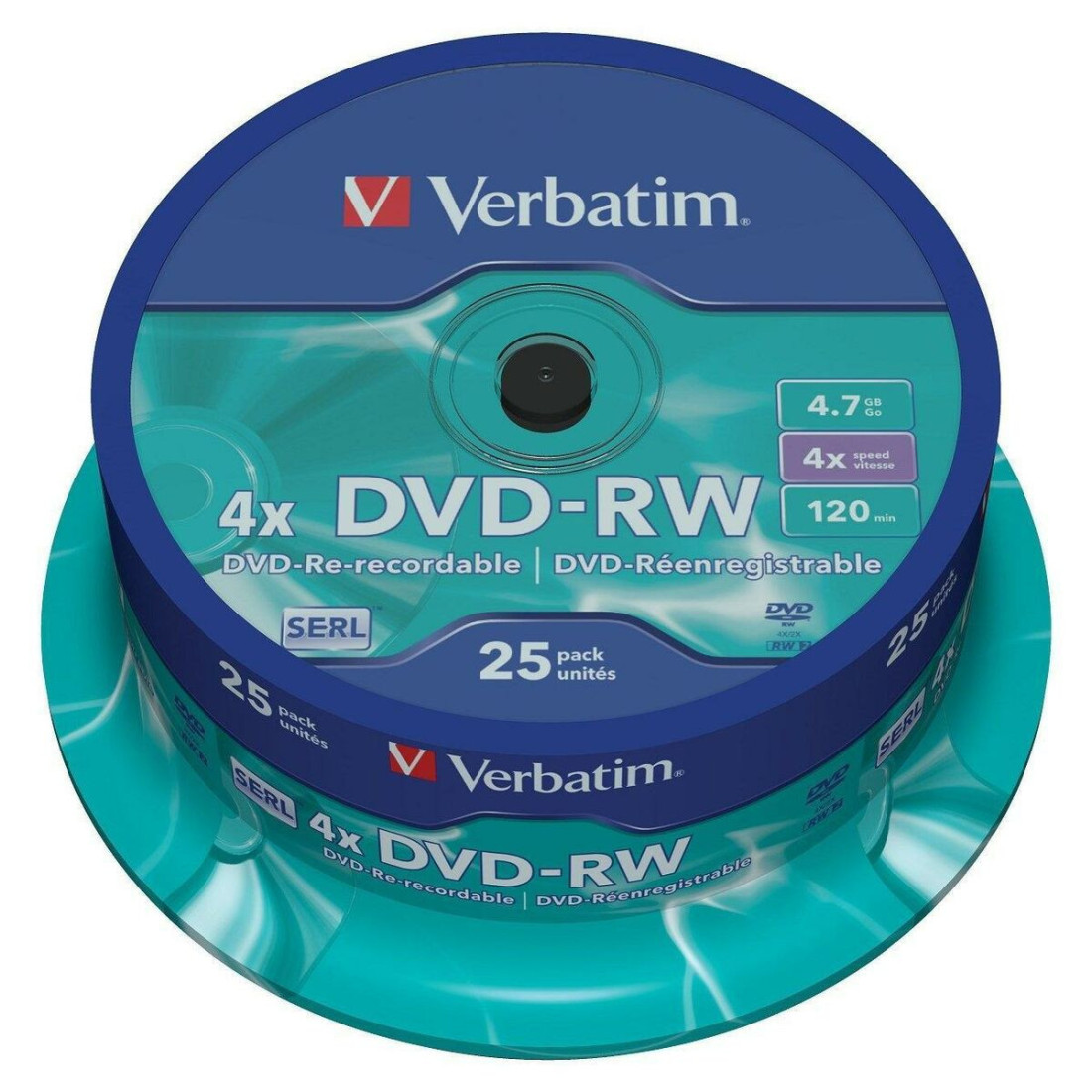 DVD-RW Verbatim 25 vnt. Spalvotas 4,7 GB 4x