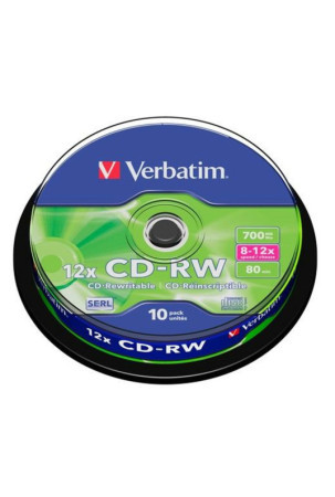 CD-RW Verbatim 10 vnt. 700 MB 12x