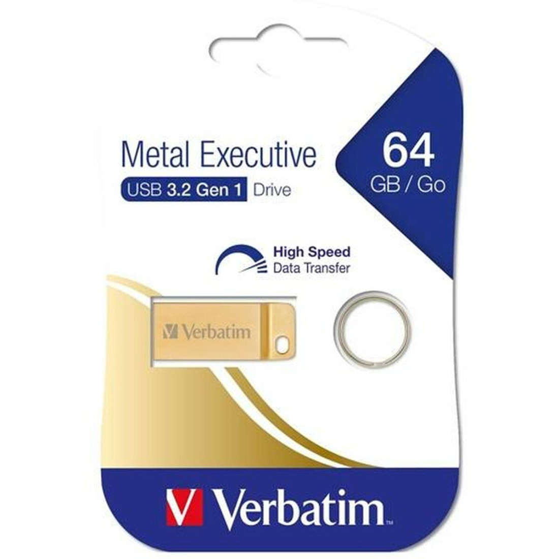 USB atmintukas Verbatim Executive Auksinis 64 GB