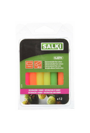 Karšto lydalo klijų lazdelės Salki 430108 Spalvotas Dekoras Fluoras Ø 12 x 95 mm 125 g (12 vnt.)