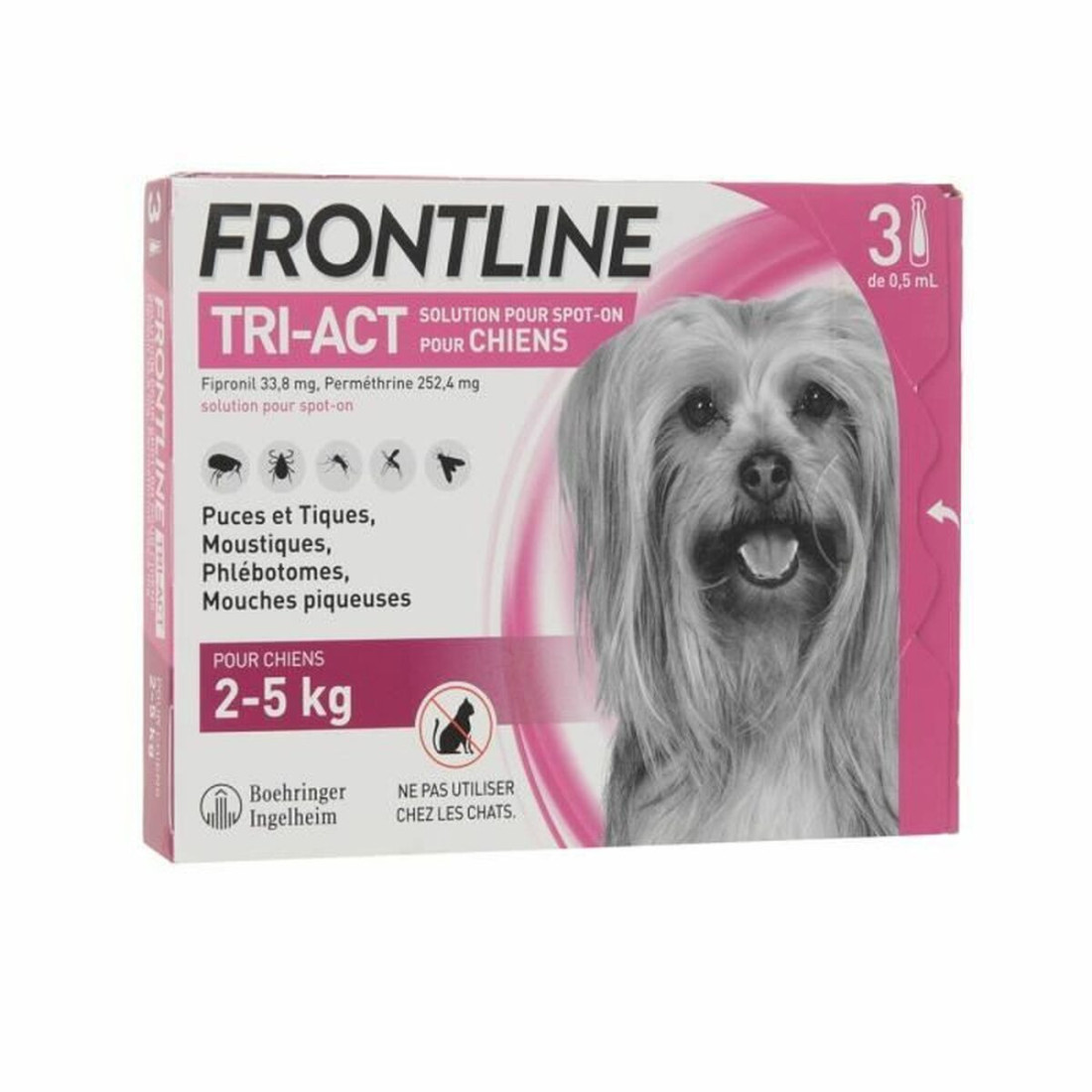 Pipetė šunims Frontline Tri-Act 2-5 Kg