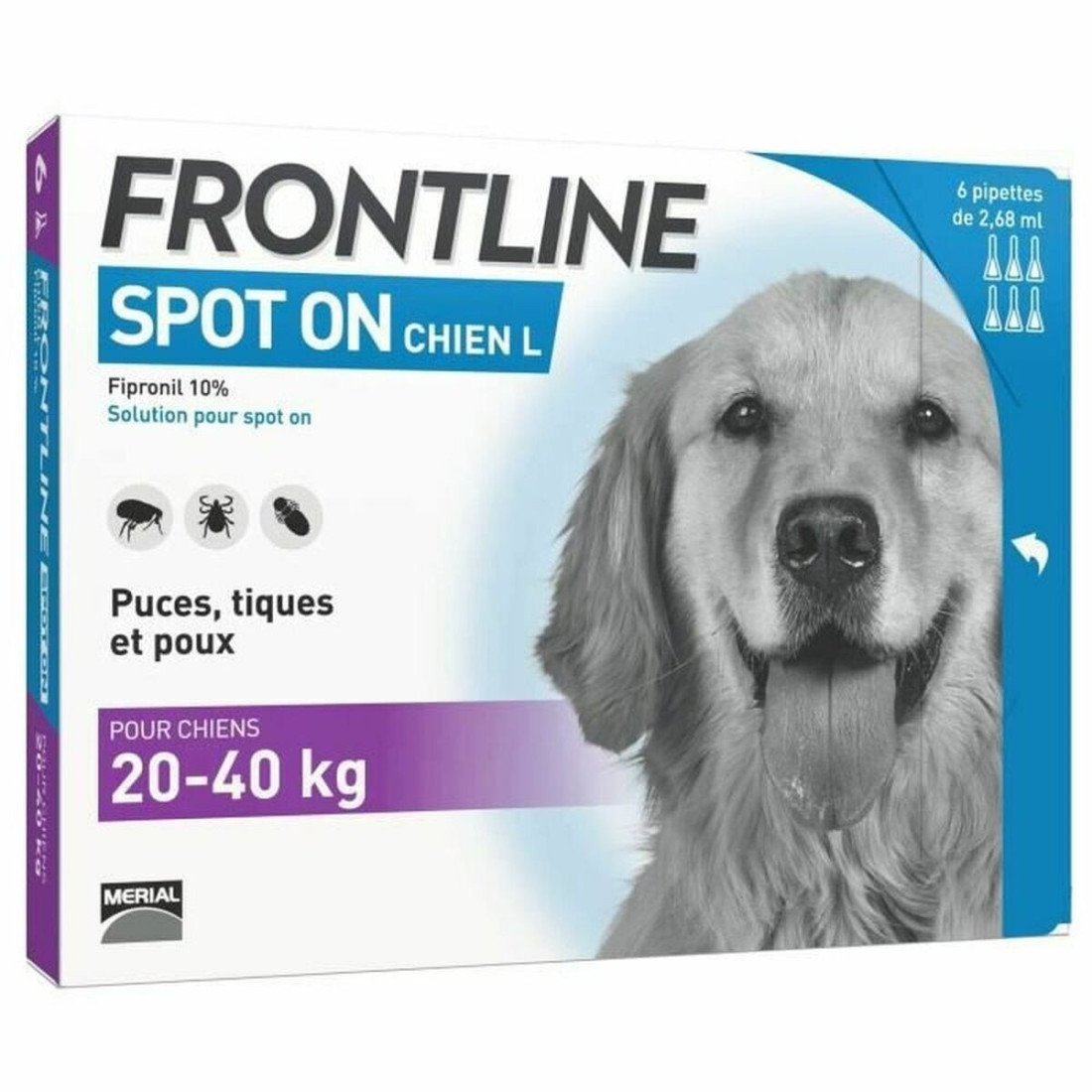 Pipetė šunims Frontline Spot On 20-40 Kg