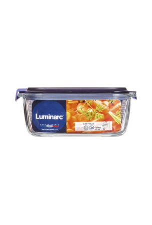 Hermetiška priešpiečių dėžutė Luminarc Easy Box Mėlyna stiklas (6 vnt.) (1,22 L)