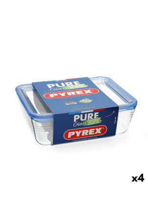 Hermetiška priešpiečių dėžutė Pyrex Pure Glass Skaidrus stiklas (2,6 L) (4 vnt.)