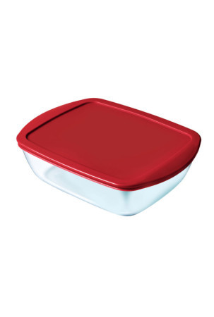 Hermetiška priešpiečių dėžutė Pyrex Cook & store Raudona stiklas (400 ml) (6 vnt.)