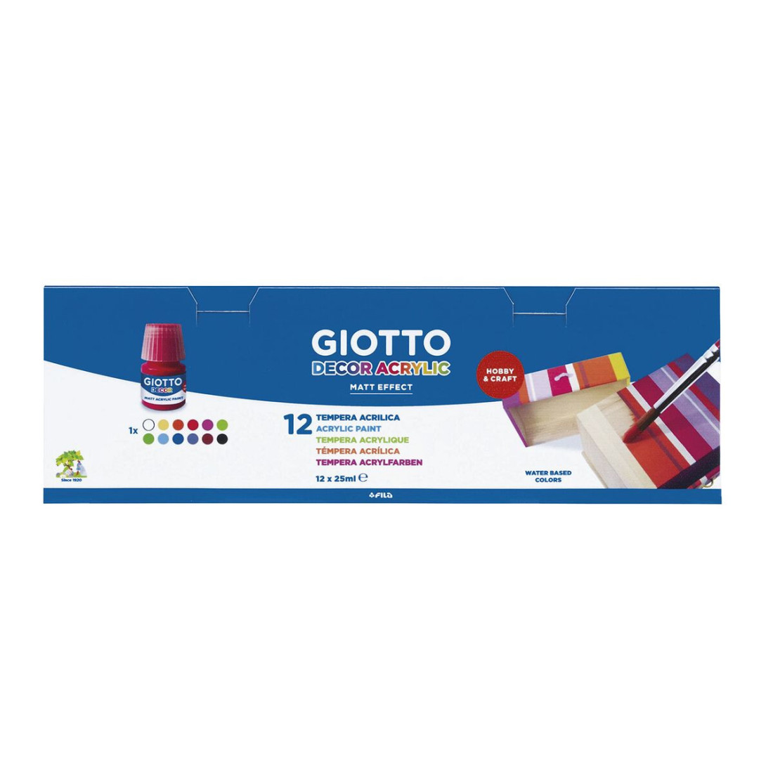 Temperatūra Giotto Decor Spalvotas 12 Dalys 25 ml (12 vnt.)