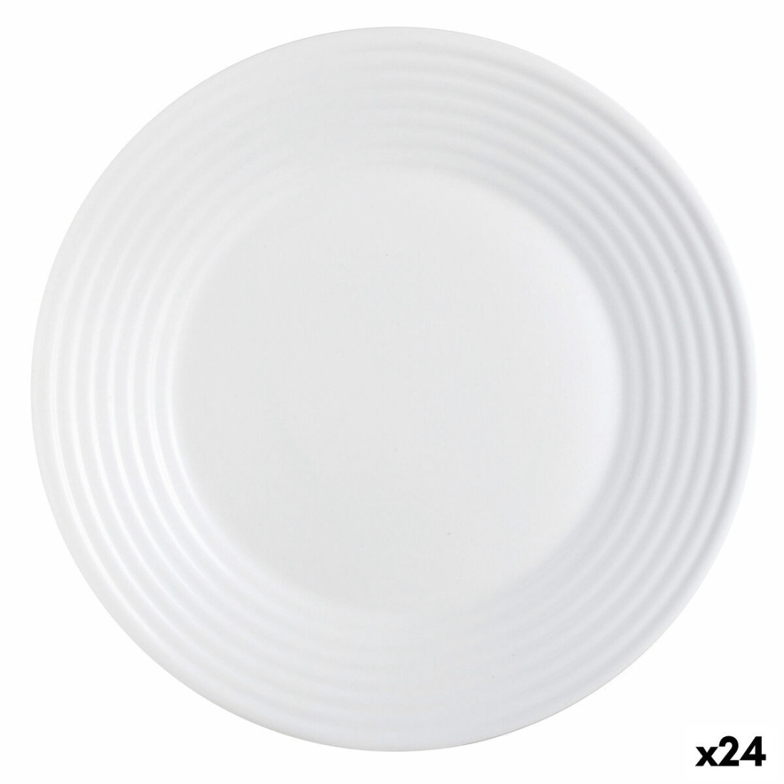 Padėklas Luminarc Harena Balta stiklas (Ø 27 cm) (24 vnt.)