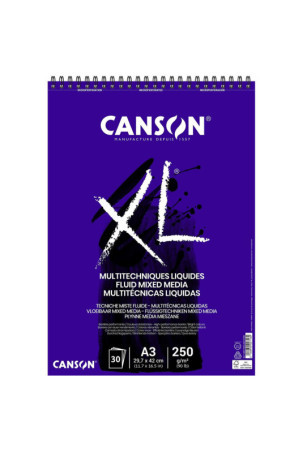 Piešimo bloknotas Canson XL Mix Media Balta A4 Popierius 5 vnt. 30 Paklodės 300 g/m²