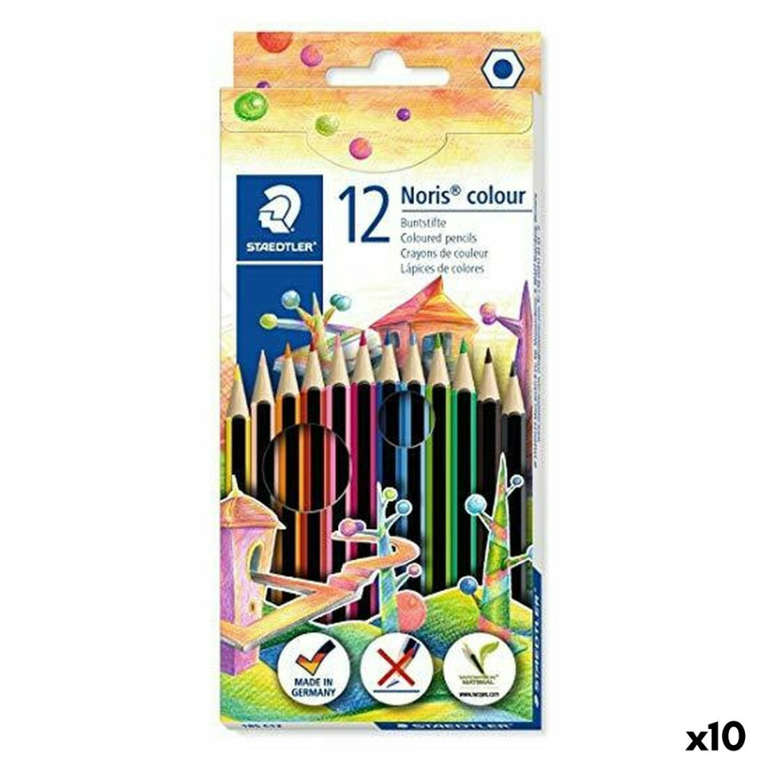 Pieštukų rinkinys Staedtler Noris Colour Wopex Spalvotas (10 vnt.)