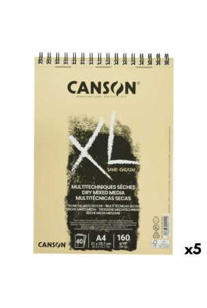 Piešimo bloknotas Canson XL Sand Natūralus A4 5 vnt. 40 Paklodės 160 g/m2