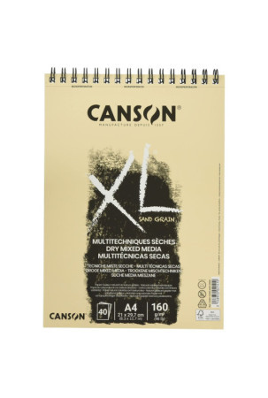 Piešimo bloknotas Canson XL Sand Natūralus A4 5 vnt. 40 Paklodės 160 g/m2