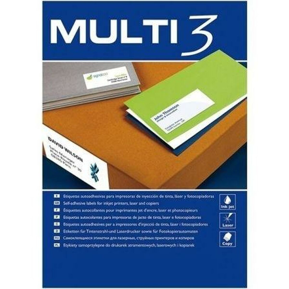 Etiketės spausdinimui MULTI 3 105 x 29 mm Balta Tiesiai 100 Paklodės