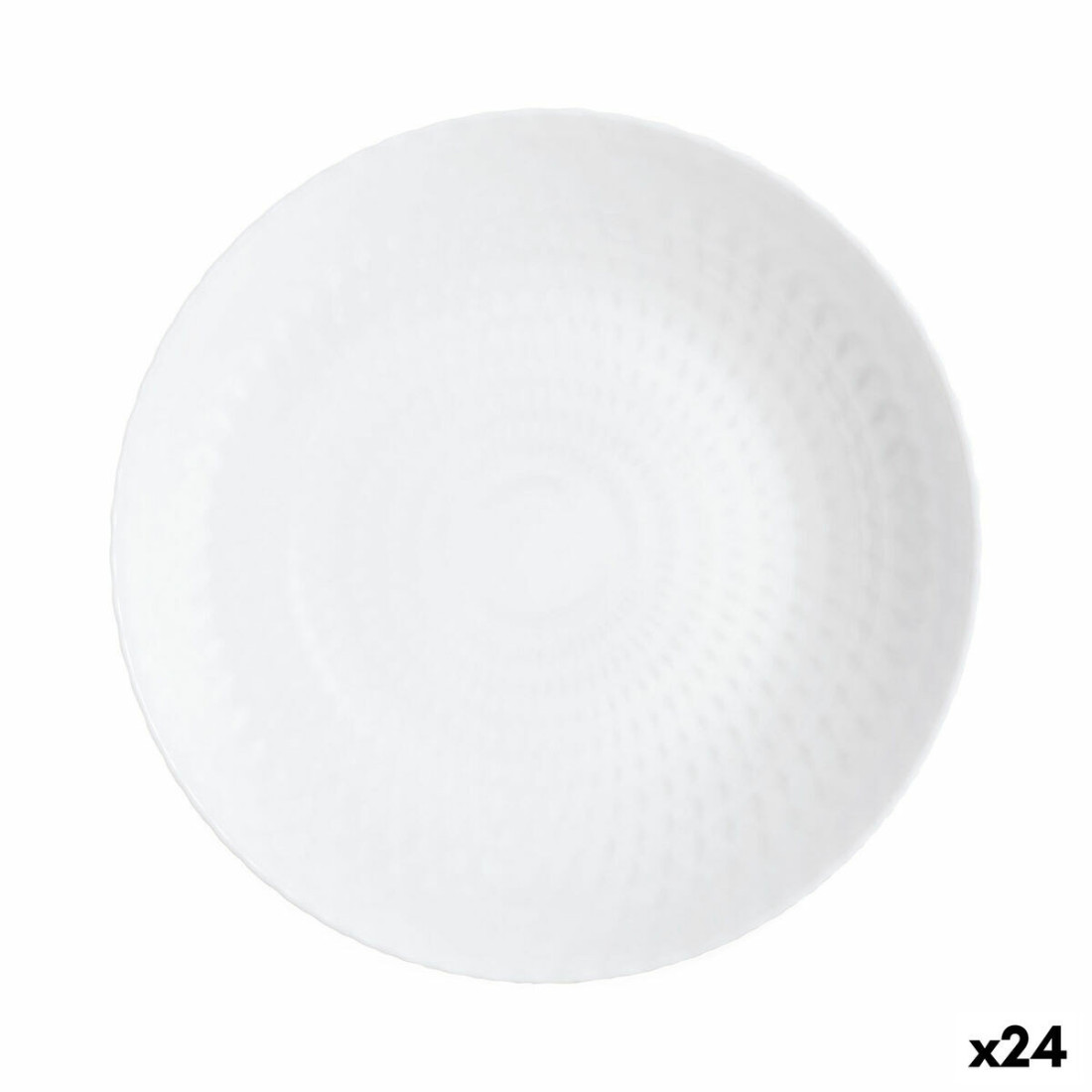 Gili lėkštė Luminarc Pampille Balta stiklas (20 cm) (24 vnt.)