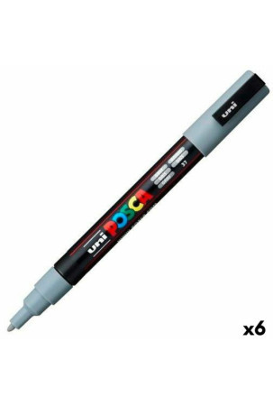 Dekoratyvinių dėžių rinkinys POSCA PC-3M Pilka (6 vnt.)