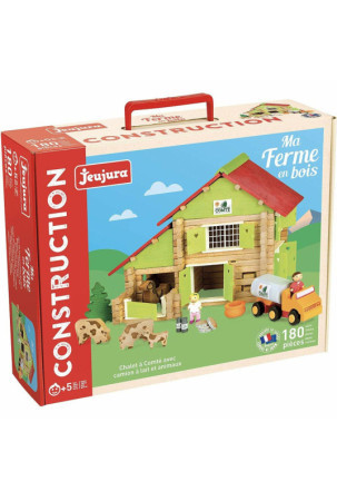 Playset Jeujura My Wooden Farm 180 Dalys