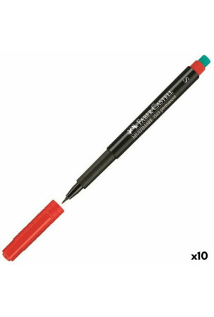 Nuolatinis žymeklis Faber-Castell Multimark 1523 M Raudona (10 vnt.)