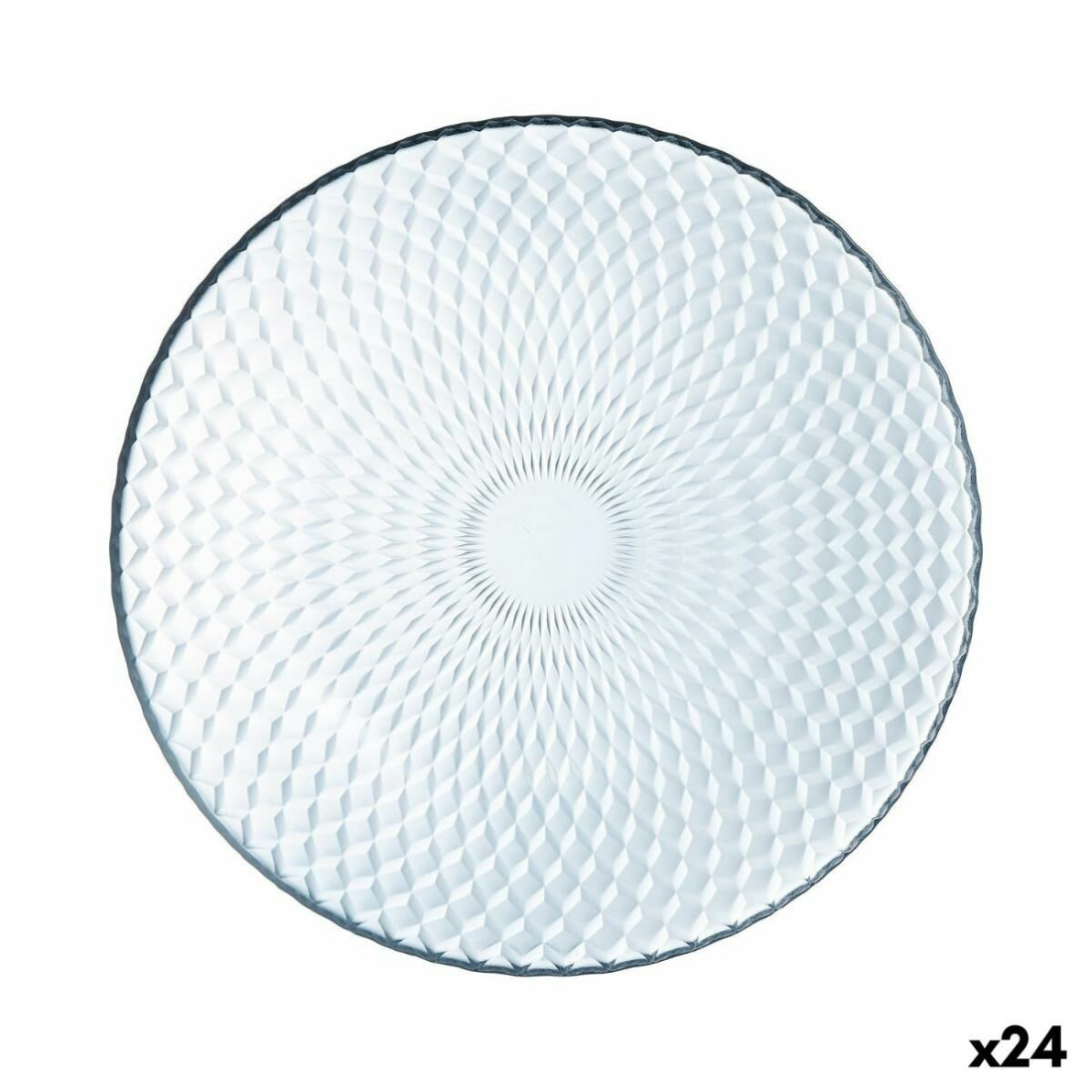 Desertinė lėkštė Luminarc Pampille Clear Skaidrus stiklas (19 cm) (24 vnt.)