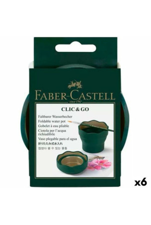 Stiklas Faber-Castell Clic & Go Sulankstomas Tamsiai žalia 6 Dalys