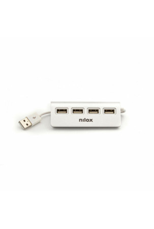 USB šakotuvas Nilox NXHUB04ALU2 Juoda Pilka Spalvotas