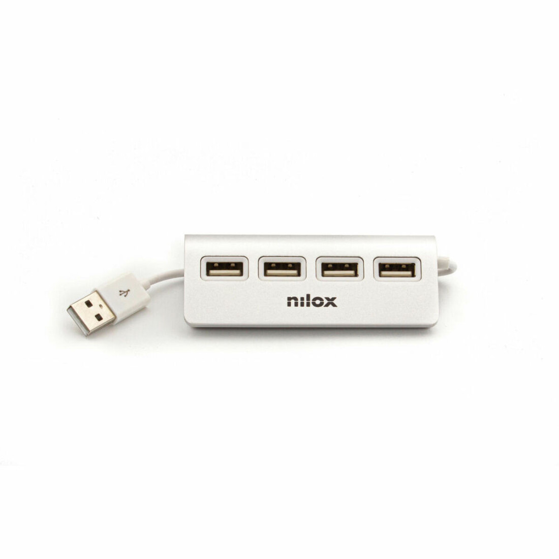 USB šakotuvas Nilox NXHUB04ALU2 Juoda Pilka Spalvotas