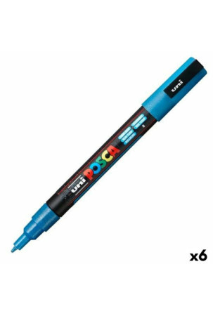 Markeris POSCA PC-3ML Mėlyna Šviesiai mėlyna (6 vnt.)