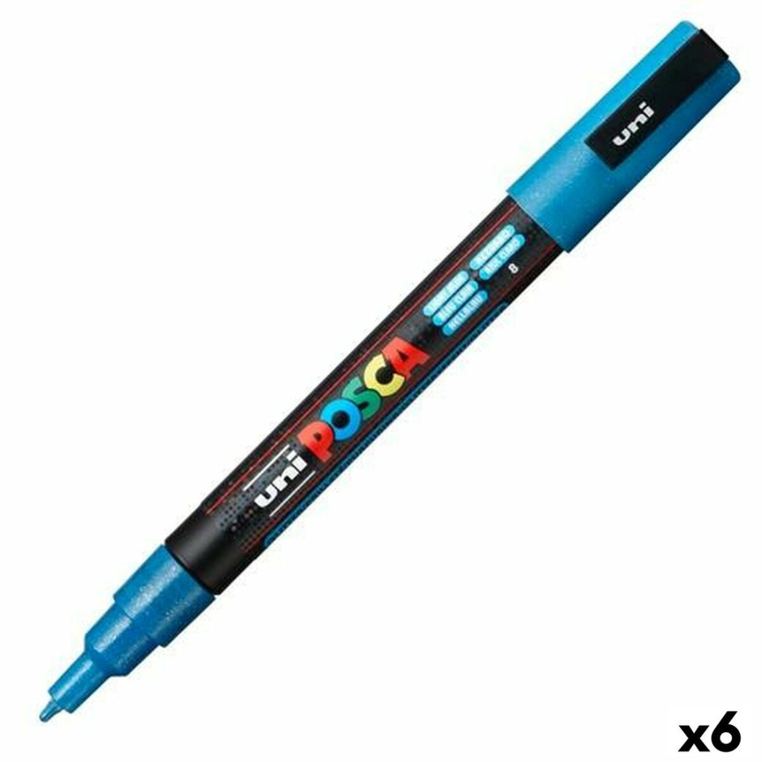 Markeris POSCA PC-3ML Mėlyna Šviesiai mėlyna (6 vnt.)