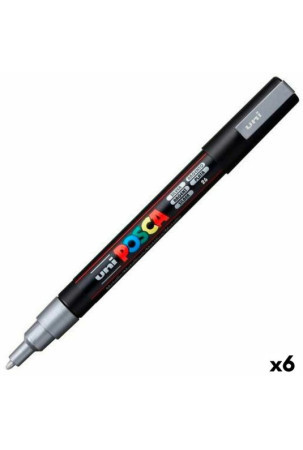 Markeris POSCA PC-3M Sidabras (6 vnt.)