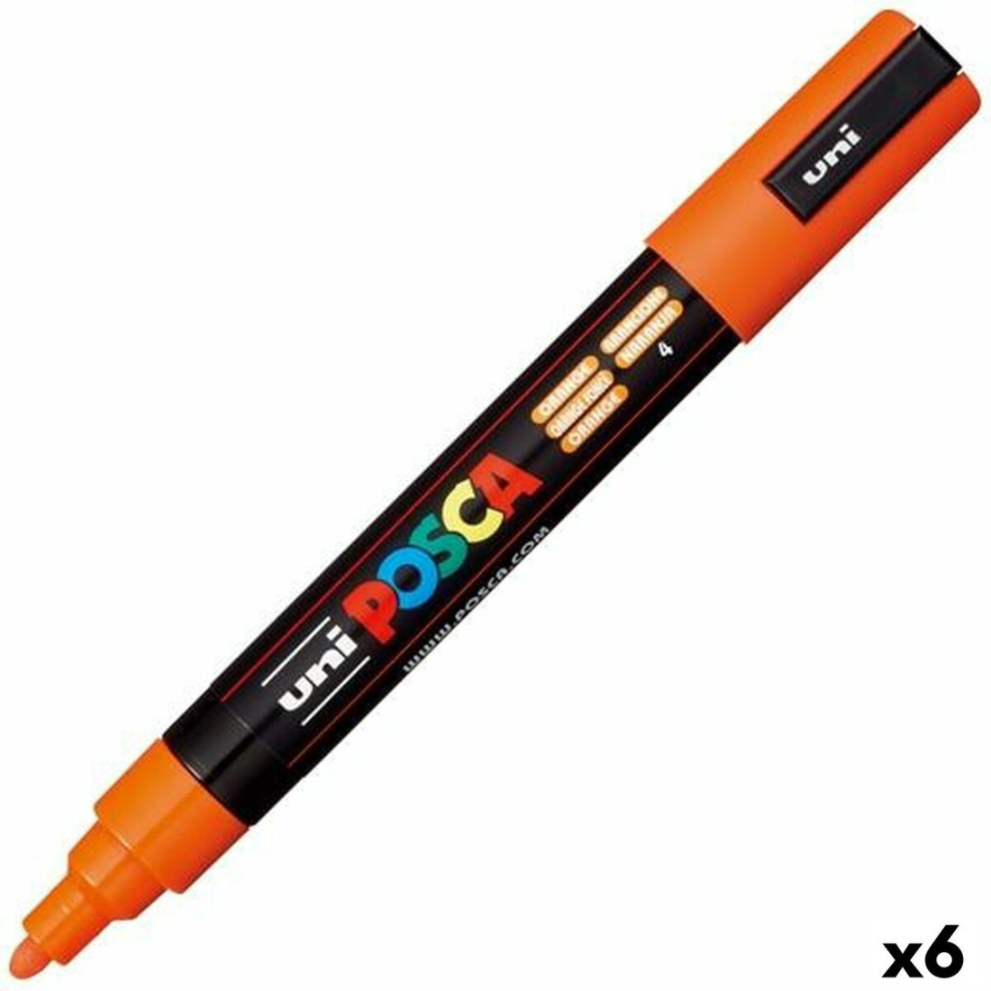 Fetras POSCA PC-5M Oranžinė (6 vnt.)