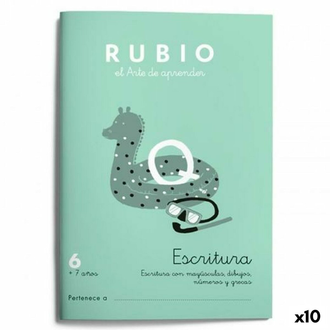 Writing and calligraphy notebook Rubio Nº06 A5 Ispanų 20 Paklodės (10 vnt.)