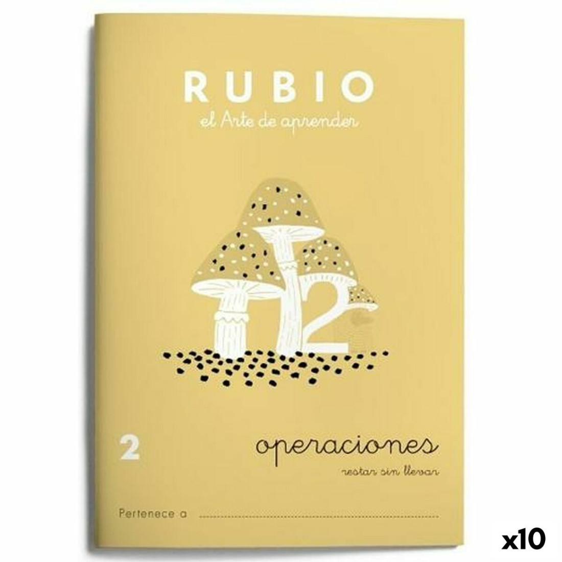 Matematikos pratybų sąsiuvinis Rubio Nº2 A5 Ispanų 20 Paklodės (10 vnt.)