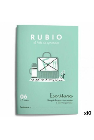 Writing and calligraphy notebook Rubio Nº06 A5 Ispanų 20 Paklodės (10 vnt.)