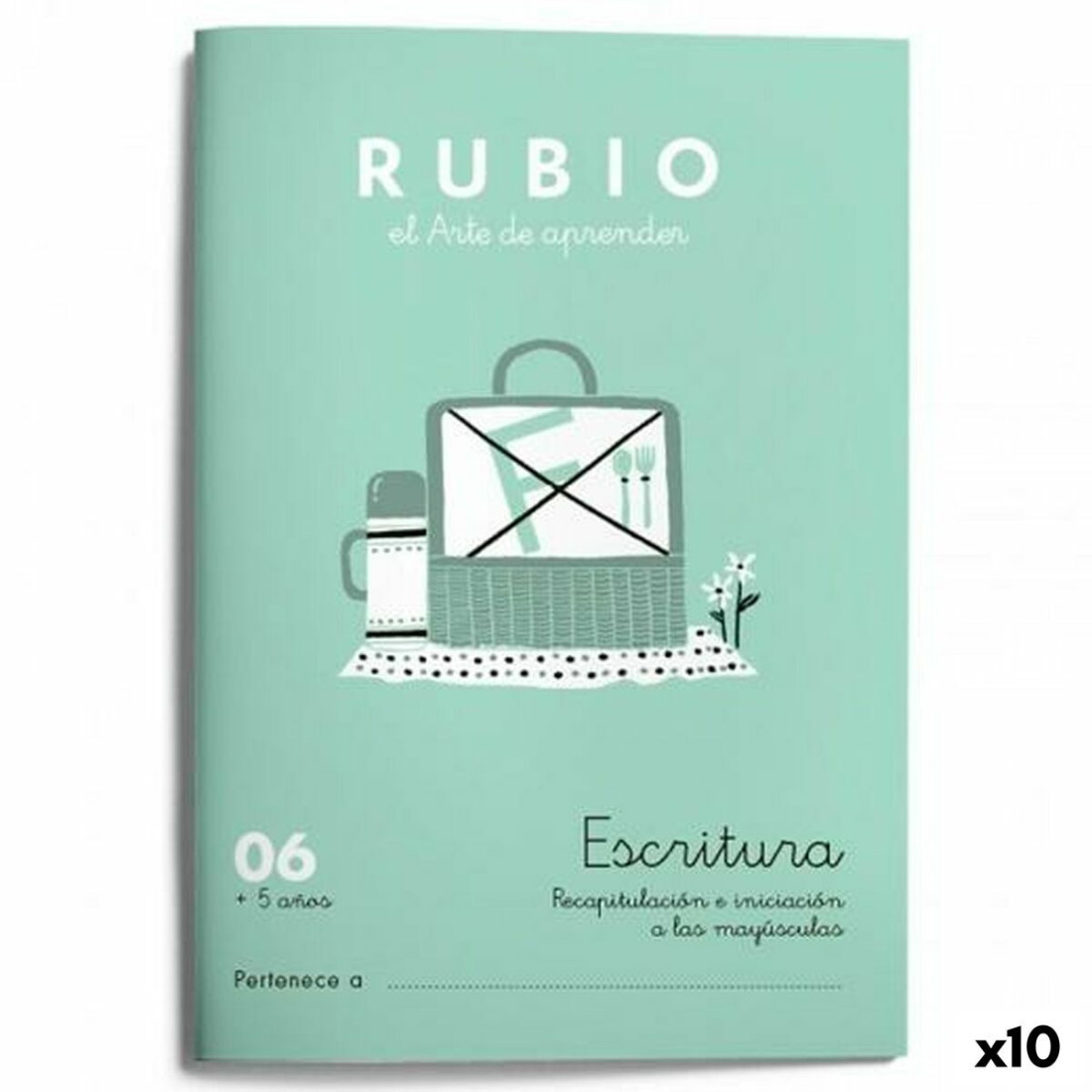 Writing and calligraphy notebook Rubio Nº06 A5 Ispanų 20 Paklodės (10 vnt.)