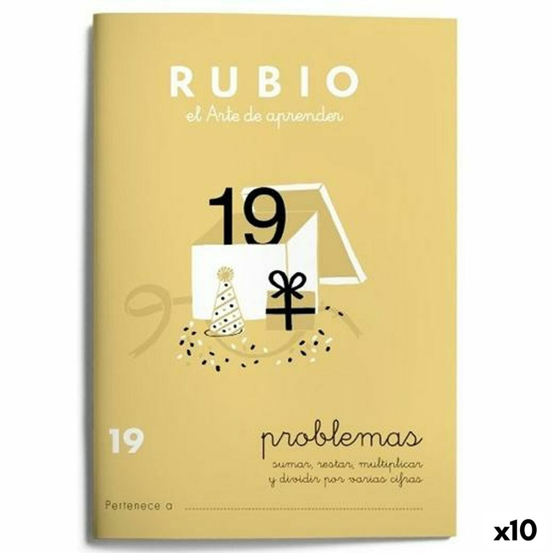 Matematikos pratybų sąsiuvinis Rubio Nº19 A5 Ispanų 20 Paklodės (10 vnt.)