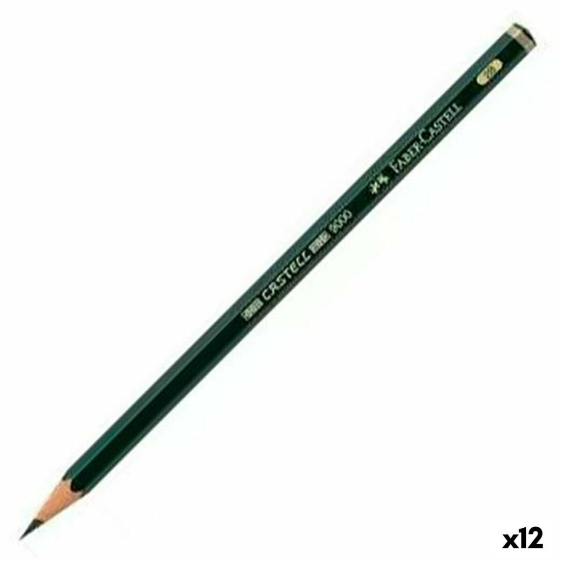 Pieštukas Faber-Castell 9000 Ekologiškas Šešiakampis 2B (12 vnt.)