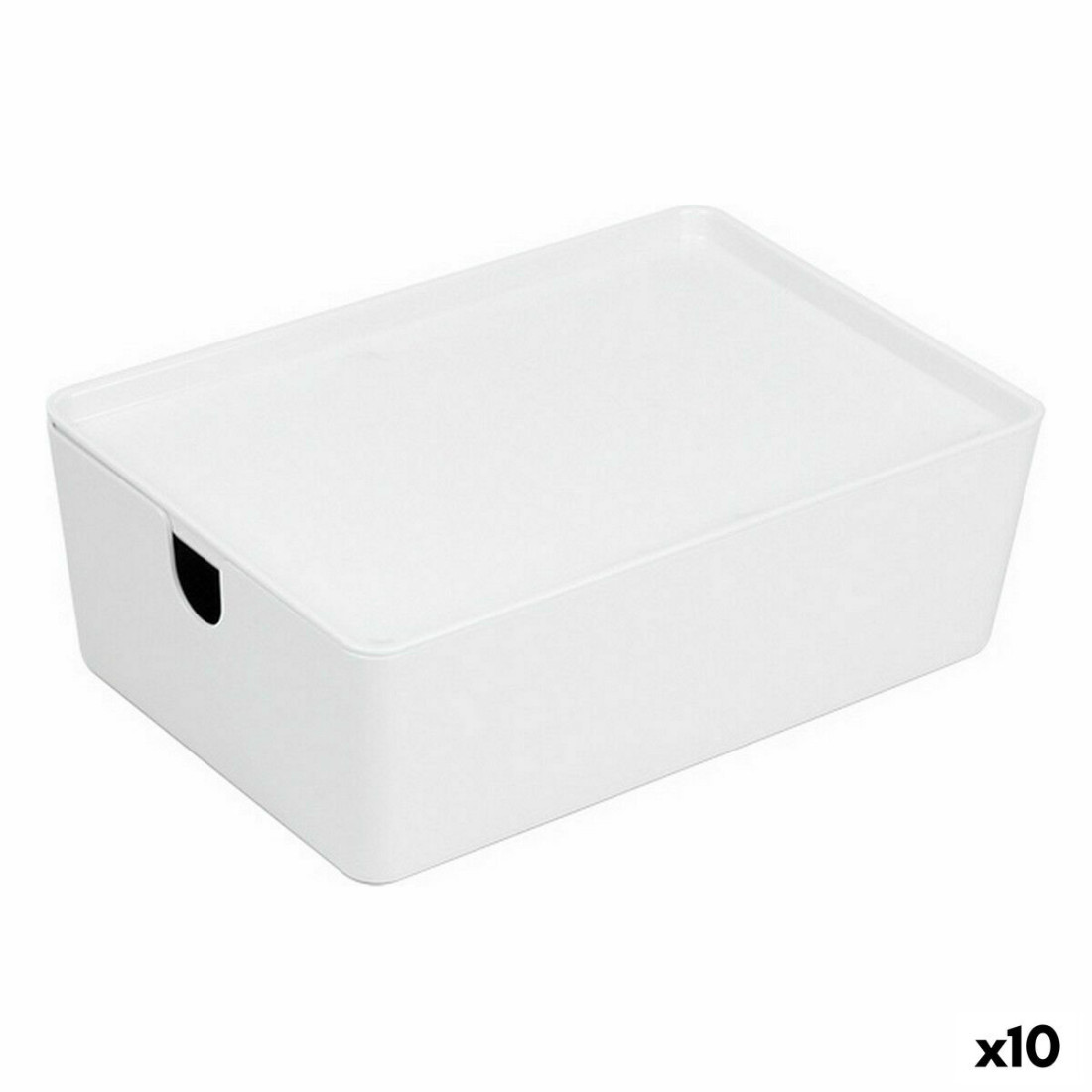 Organizacinę sudedama dėžė Confortime Su dangteliu 26 x 17,5 x 8,5 cm (10 vnt.)