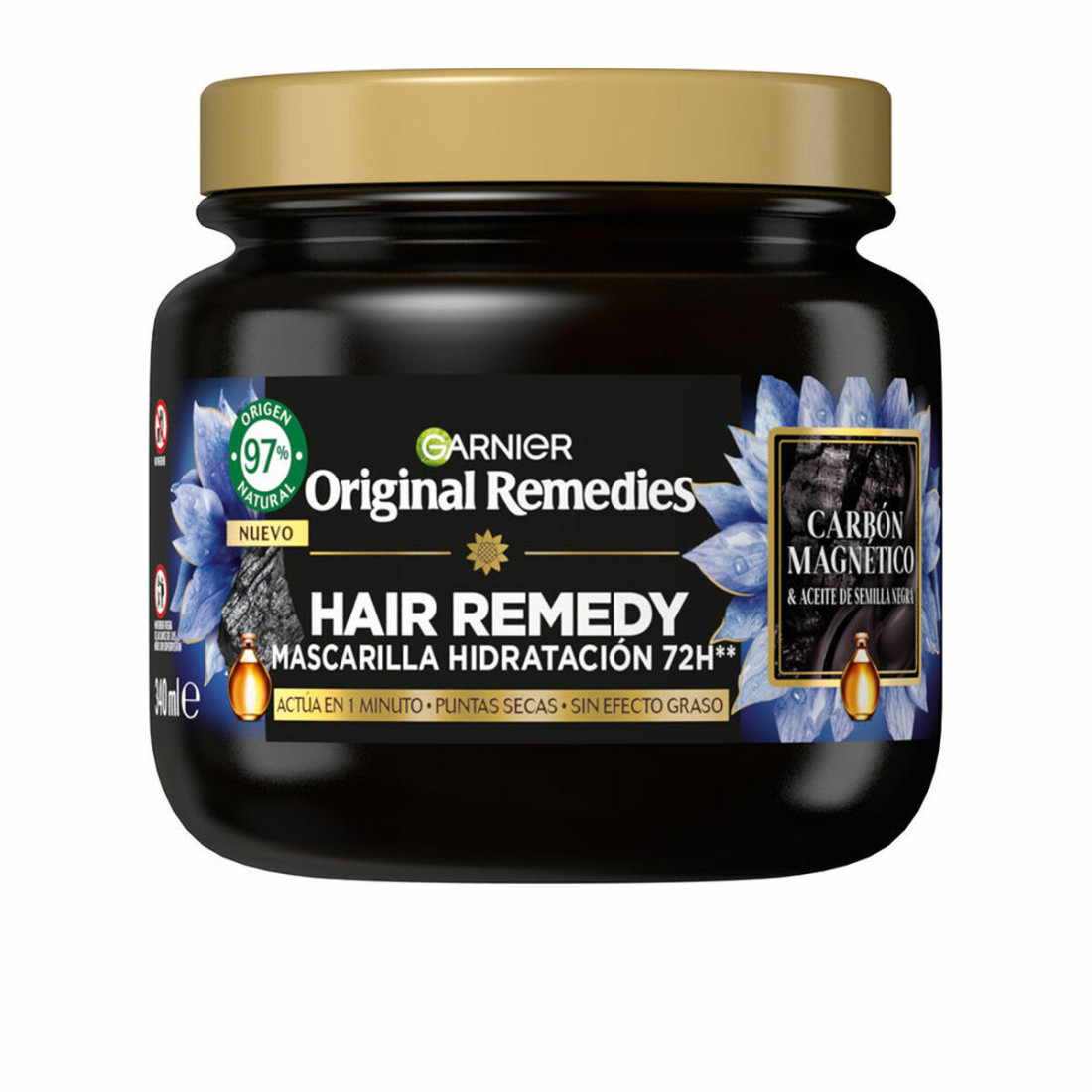 Drėkinanti kaukė Garnier Original Remedies Magnetinė anglis (340 ml)